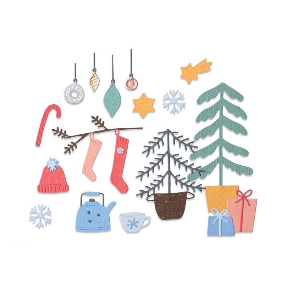 Sizzix Thinlits Christmas Cheer #664497 Oliva Rose‎ 22 Dies